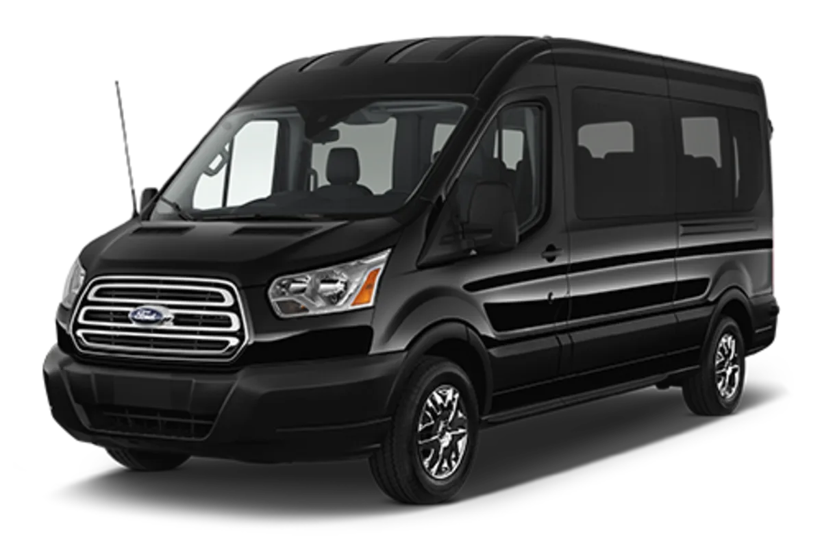 Black 15-passenger rental van available in Jefferson City, MO