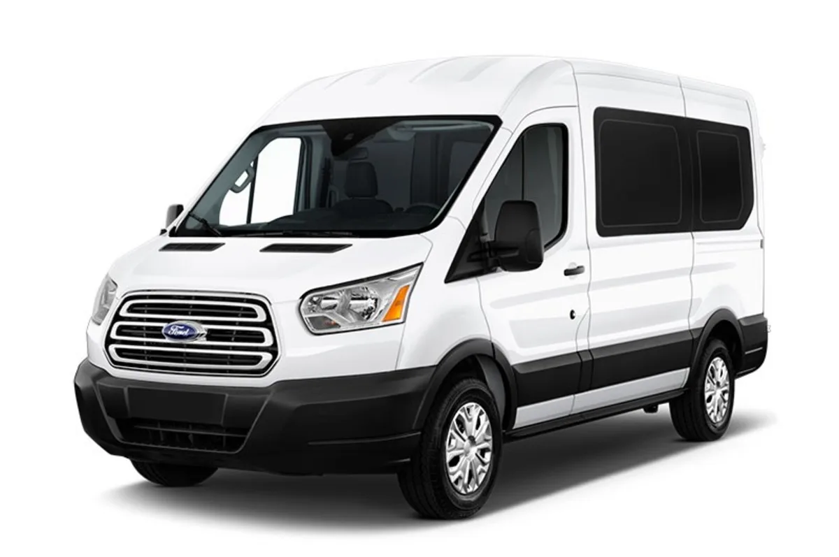 White 15-passenger van rental delivered in Jefferson City, MO